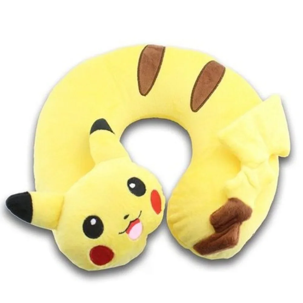 Pikachu U Shape Neck Pillow Travel Plush with 3D Tail